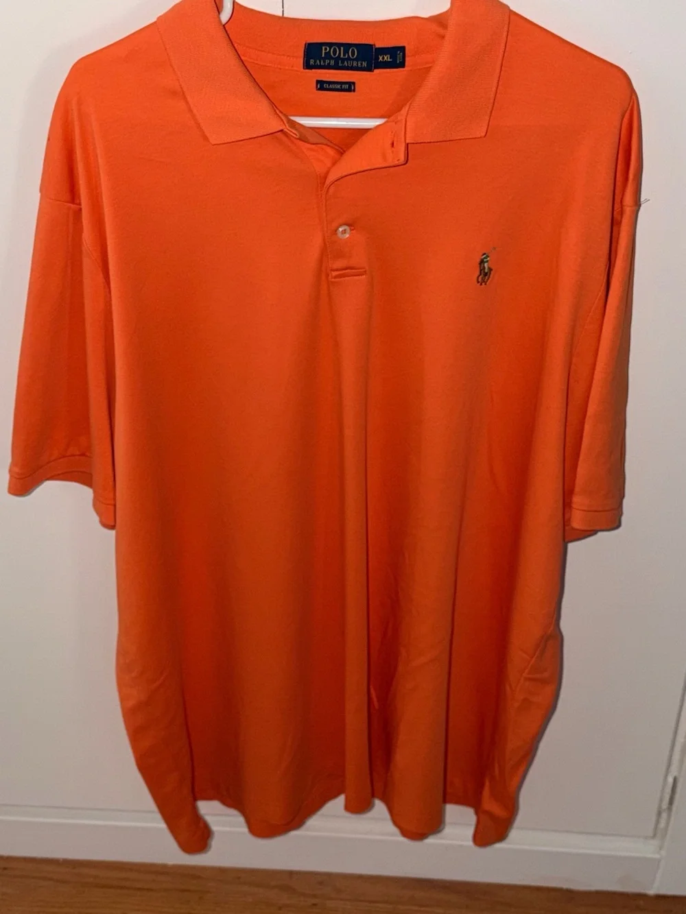Ralph Lauren Men’s Polo Shirt in Bright Orange with Pony Logo